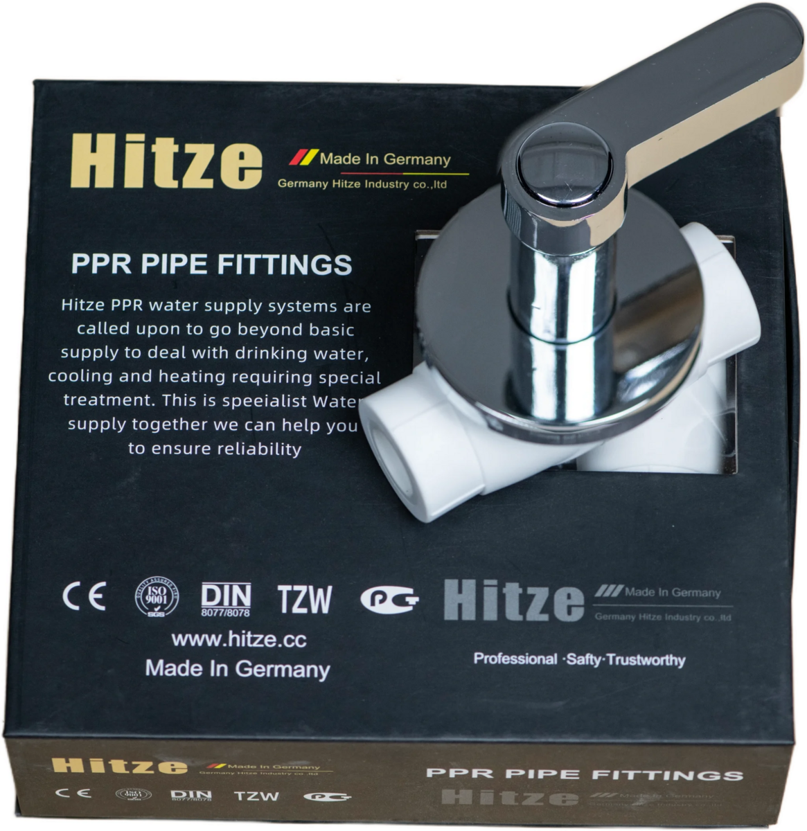 სარქველი დეკორატიული ქრომირებული ( 308 ყუთით )    PPR  HITZE   PN 25